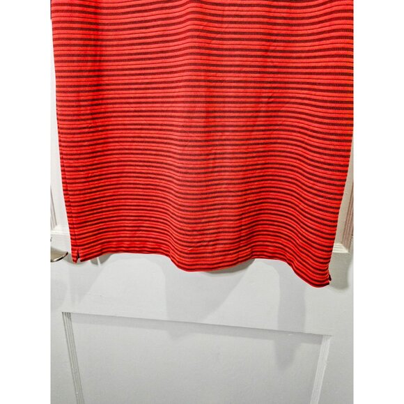Nike Men's Red Orange/Black Dri-Fit UV Striped Polo Shirt M - Picture 5 of 7